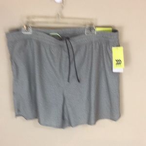 All in Motion 5” Gray Running Shorts Size XL NWT